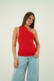 TOP MONOSPALLA ROSSO