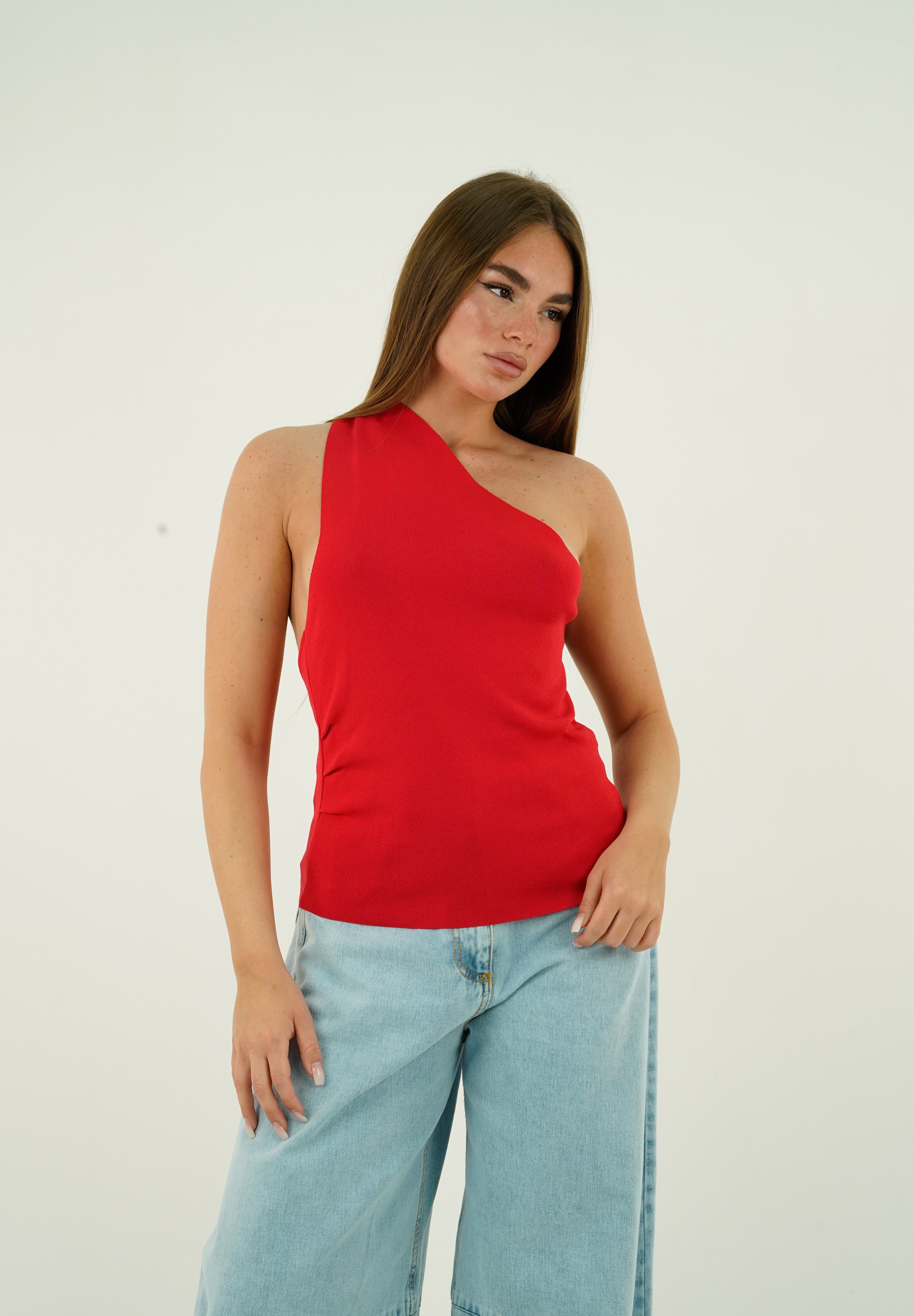 TOP MONOSPALLA ROSSO