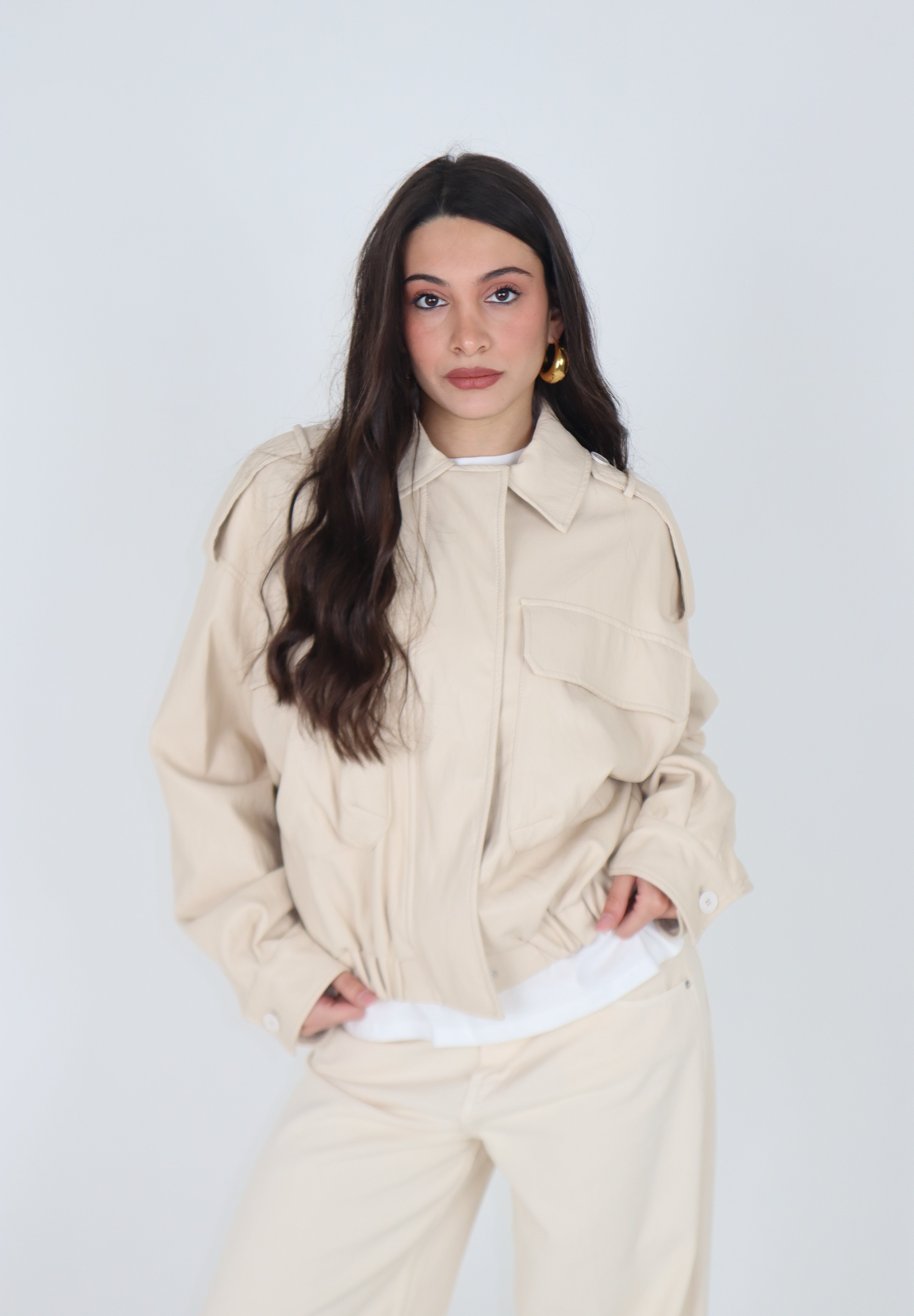 JACKET AVIATORE MILK