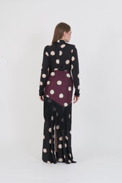 PAREO NERO/BIANCO CON FRANGE