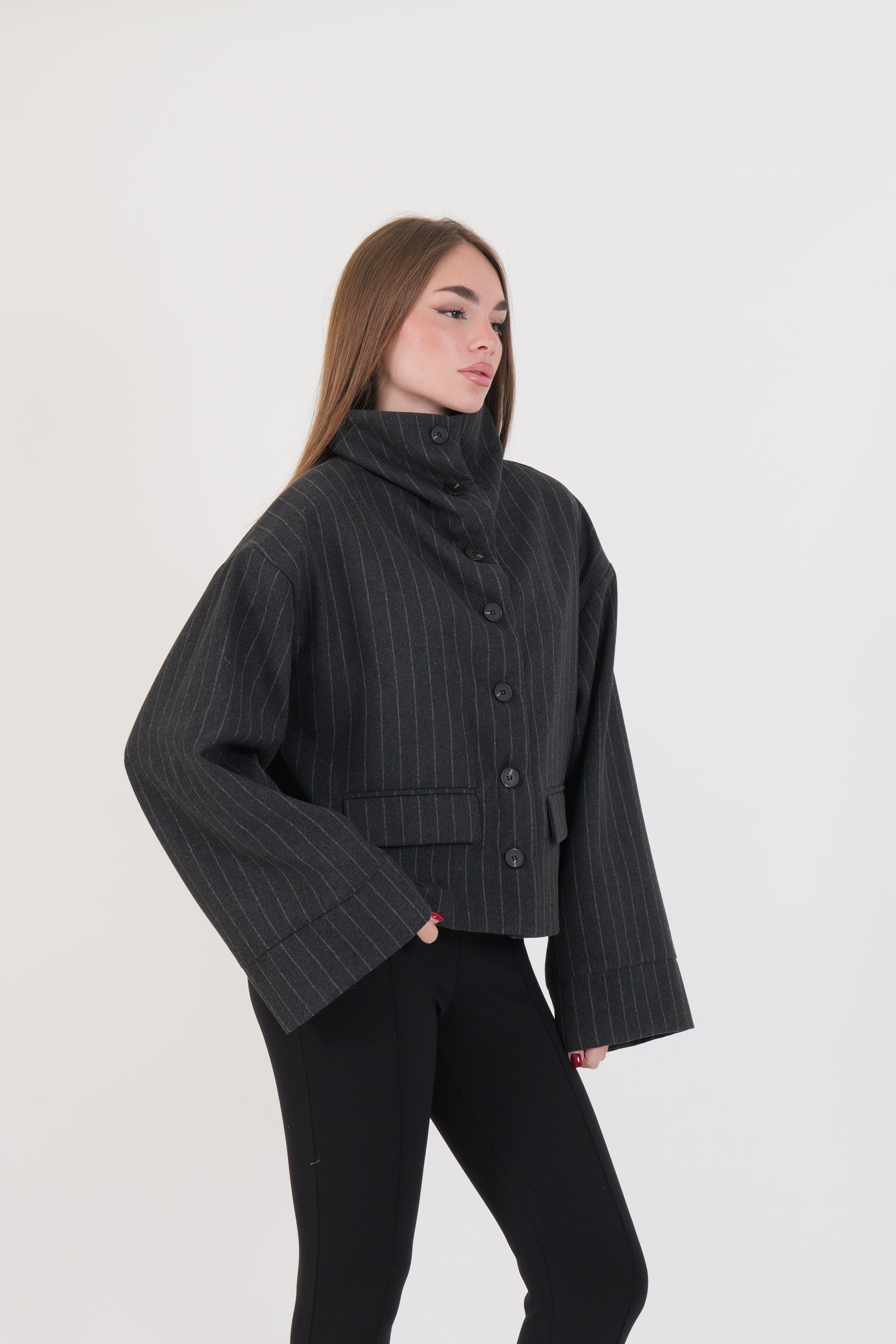 GIACCA COLLO ALTO ANTRACITE