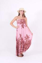 ABITO LEOPARD ROSA/MORO