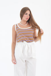 JUMPSUIT BIANCA VIOLA E CAMMELLO