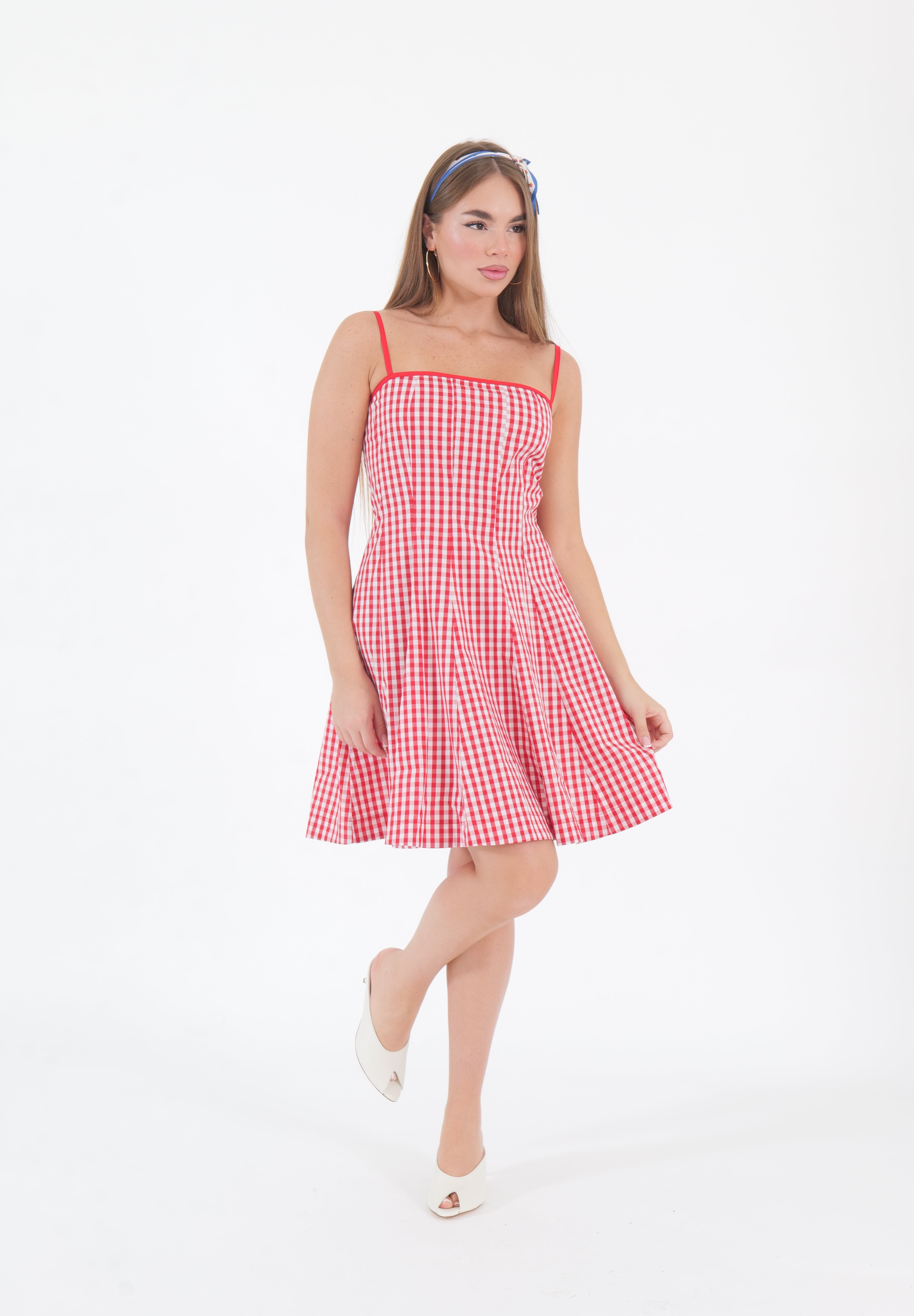 MINI DRESS VICHY ROSSO