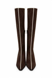 STIVALE CAMOSCIO MORO/CREMA