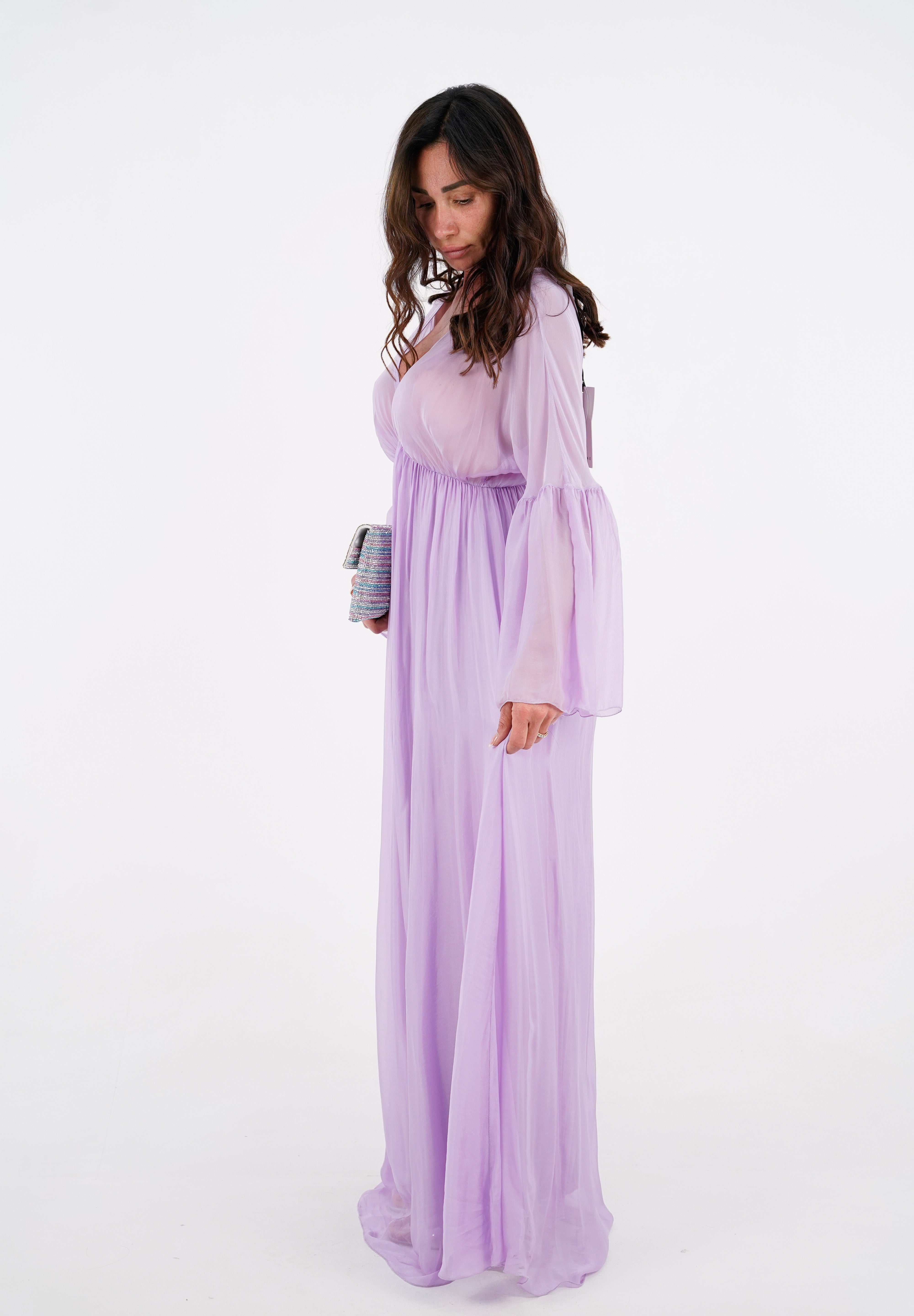 DRESS SETA LILLA