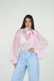 CAMICIA FIOCCO ROSA