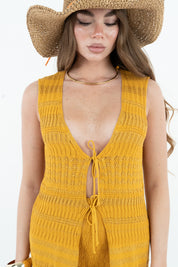 COPRISPALLE LUNGO LUREX SENAPE