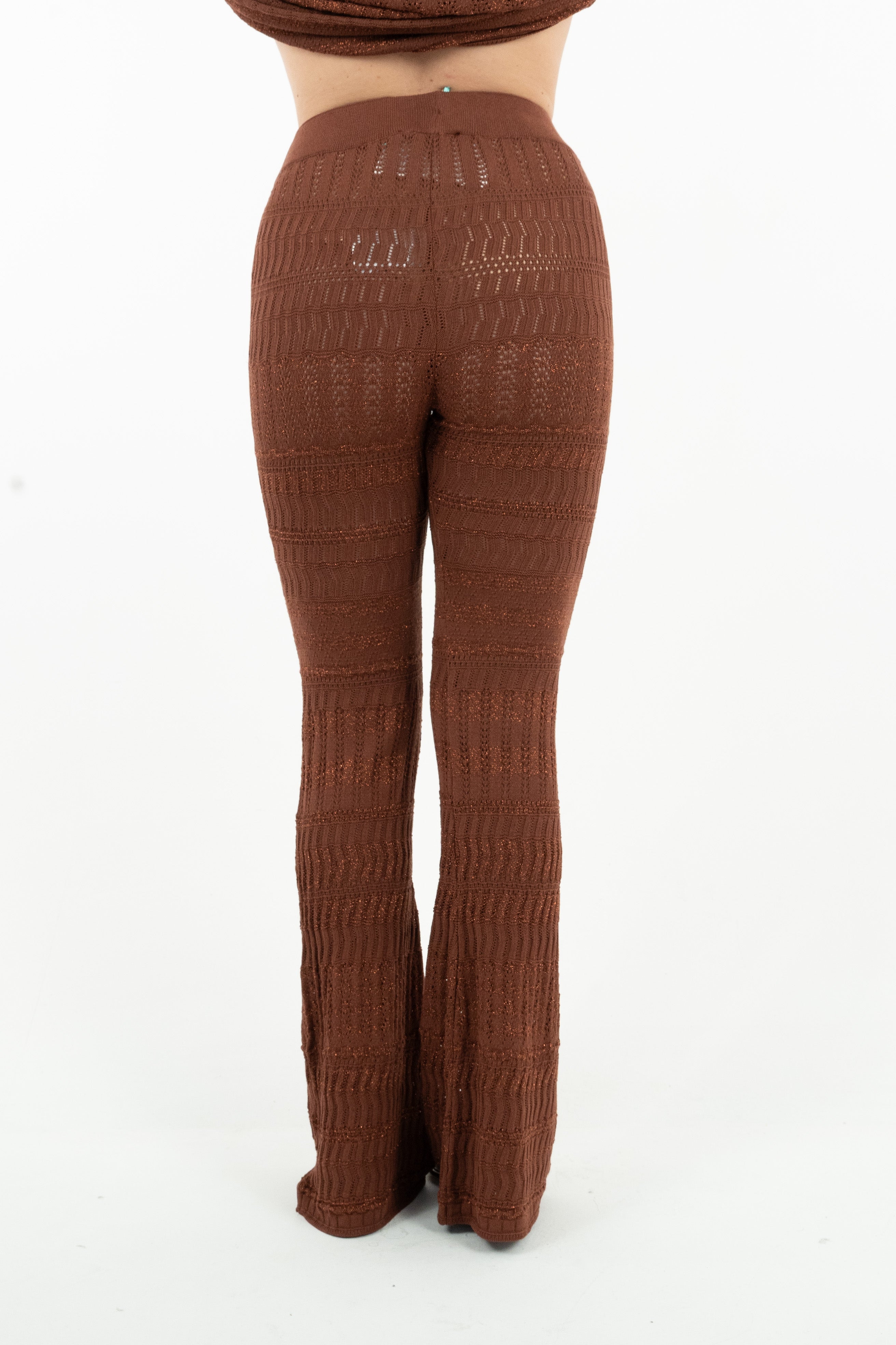 PANTALONE LUREX LACE MORO