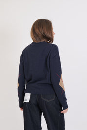 MAGLIONE ROMBI BLU/CAMEL/SANGUE