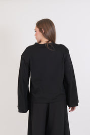 T-SHIRT SPALLINA NERA