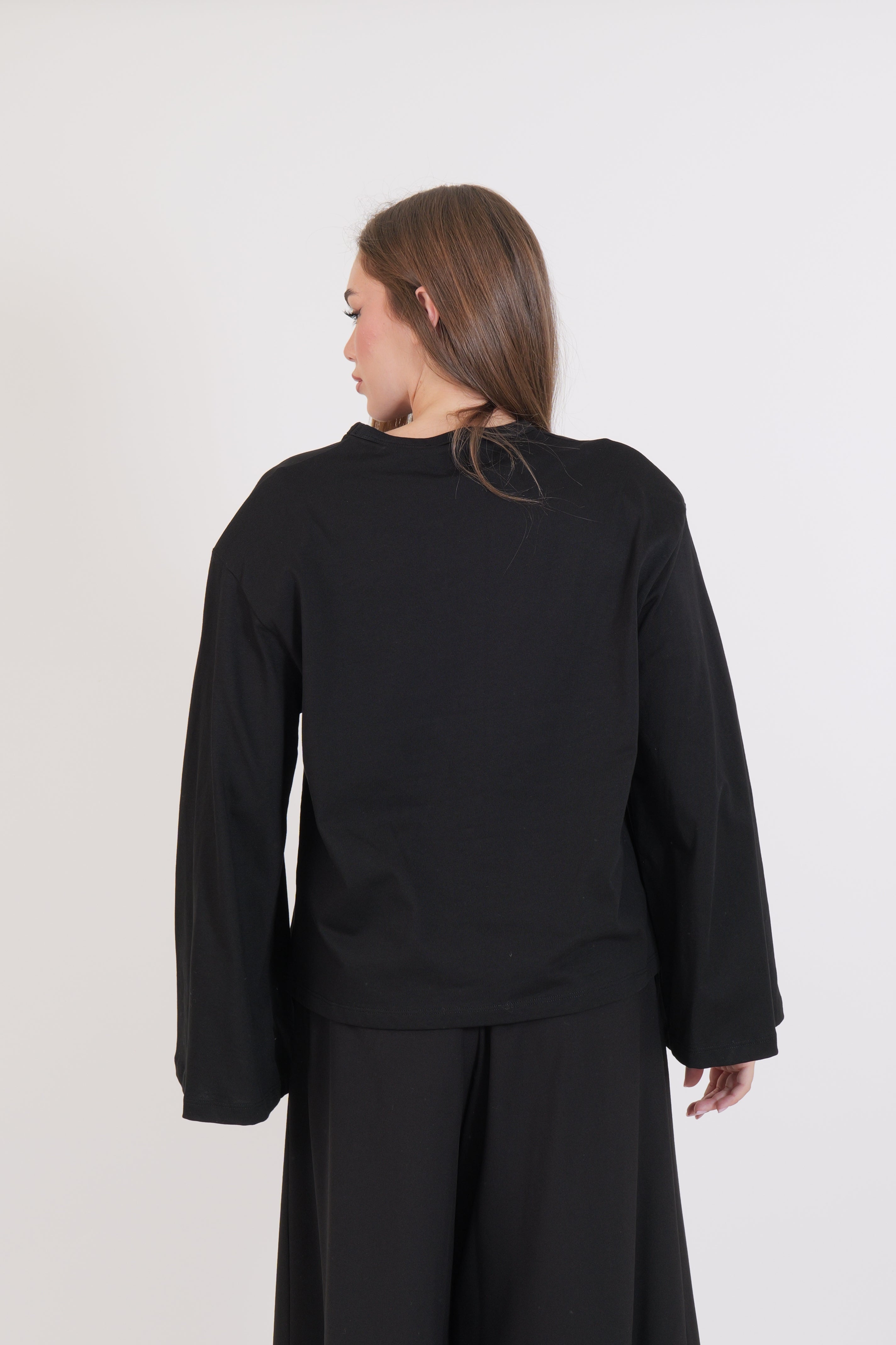 T-SHIRT SPALLINA NERA