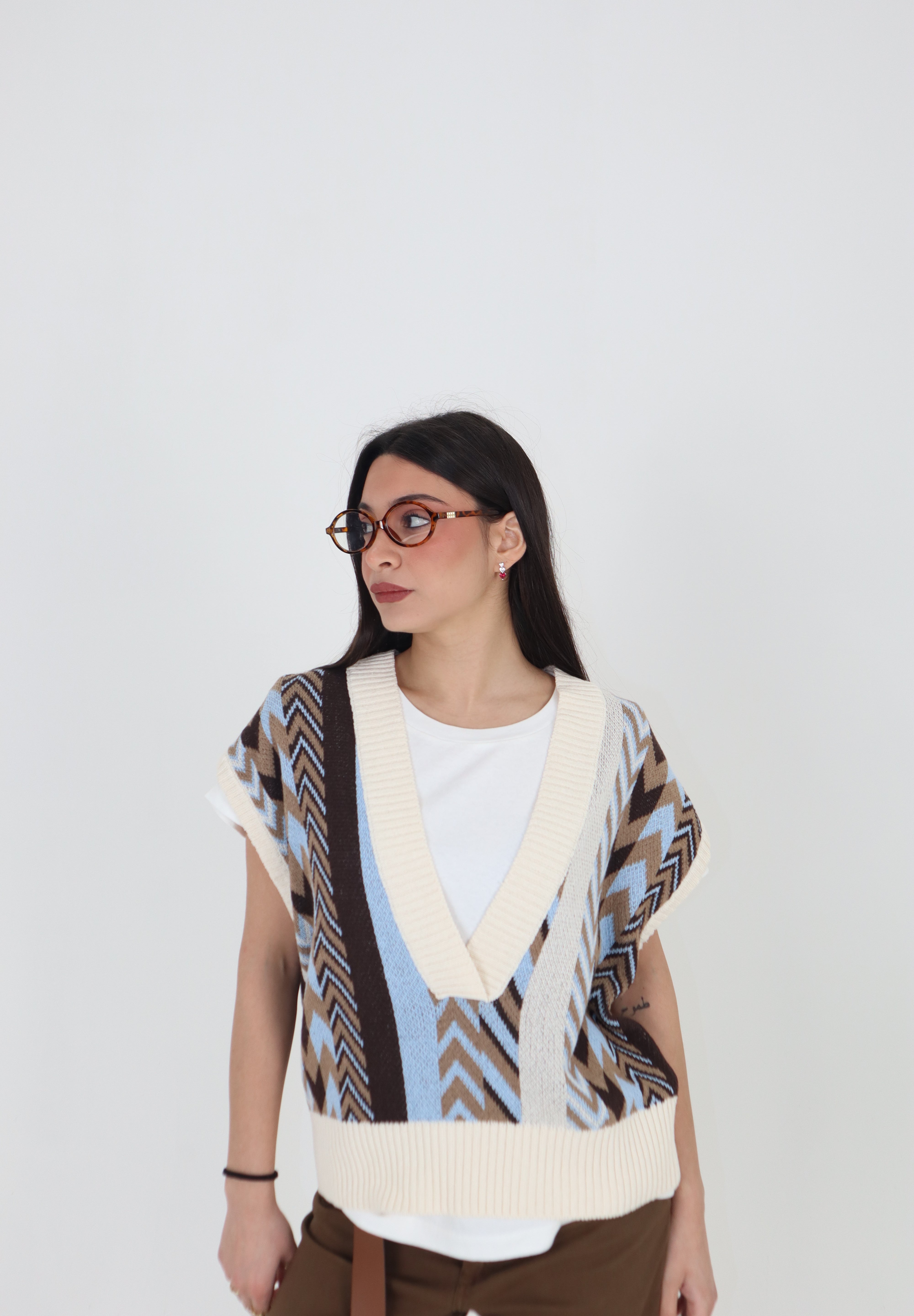 GILET JACQUARD