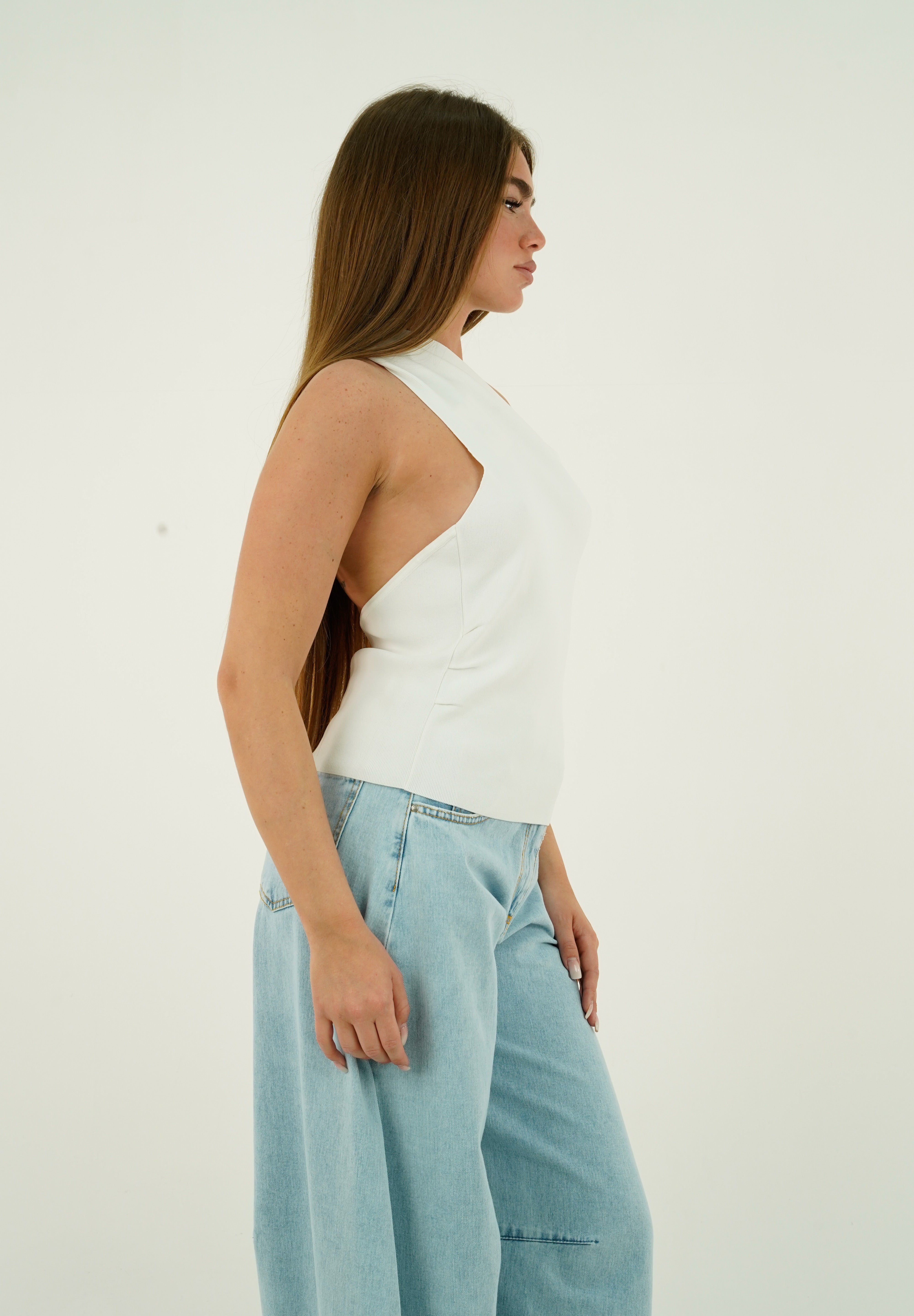 TOP MONOSPALLA BIANCO