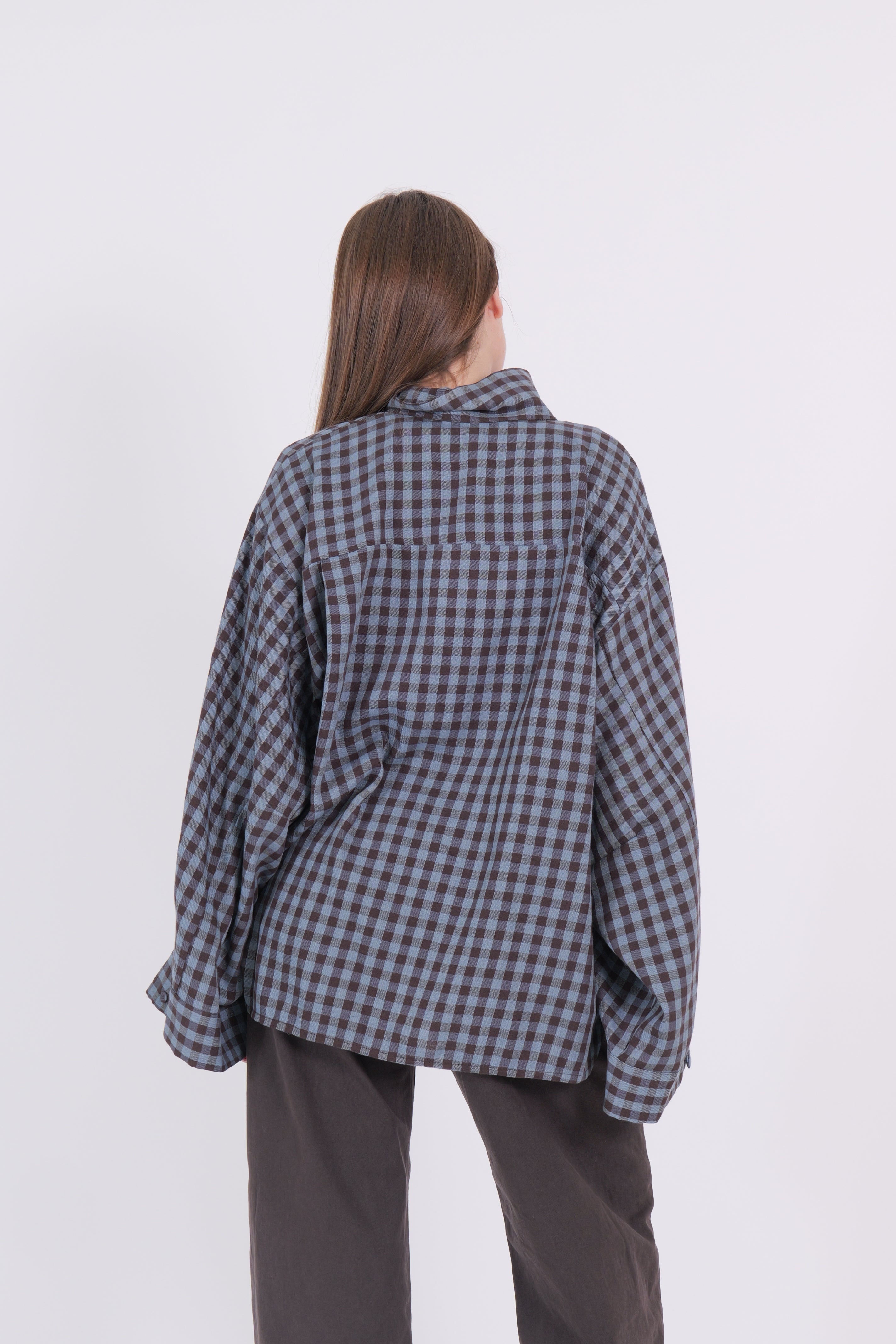 CAMICIA CELESTE/MORO