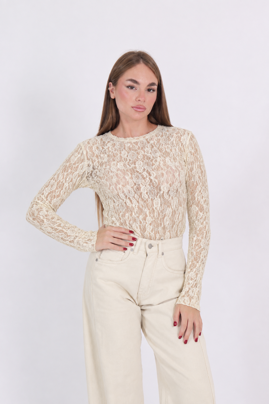 BODY GIROCOLLO PIZZO BURRO