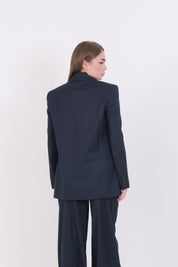 BLAZER MONOPETTO OVER BLU MAR DE MARGARITAS