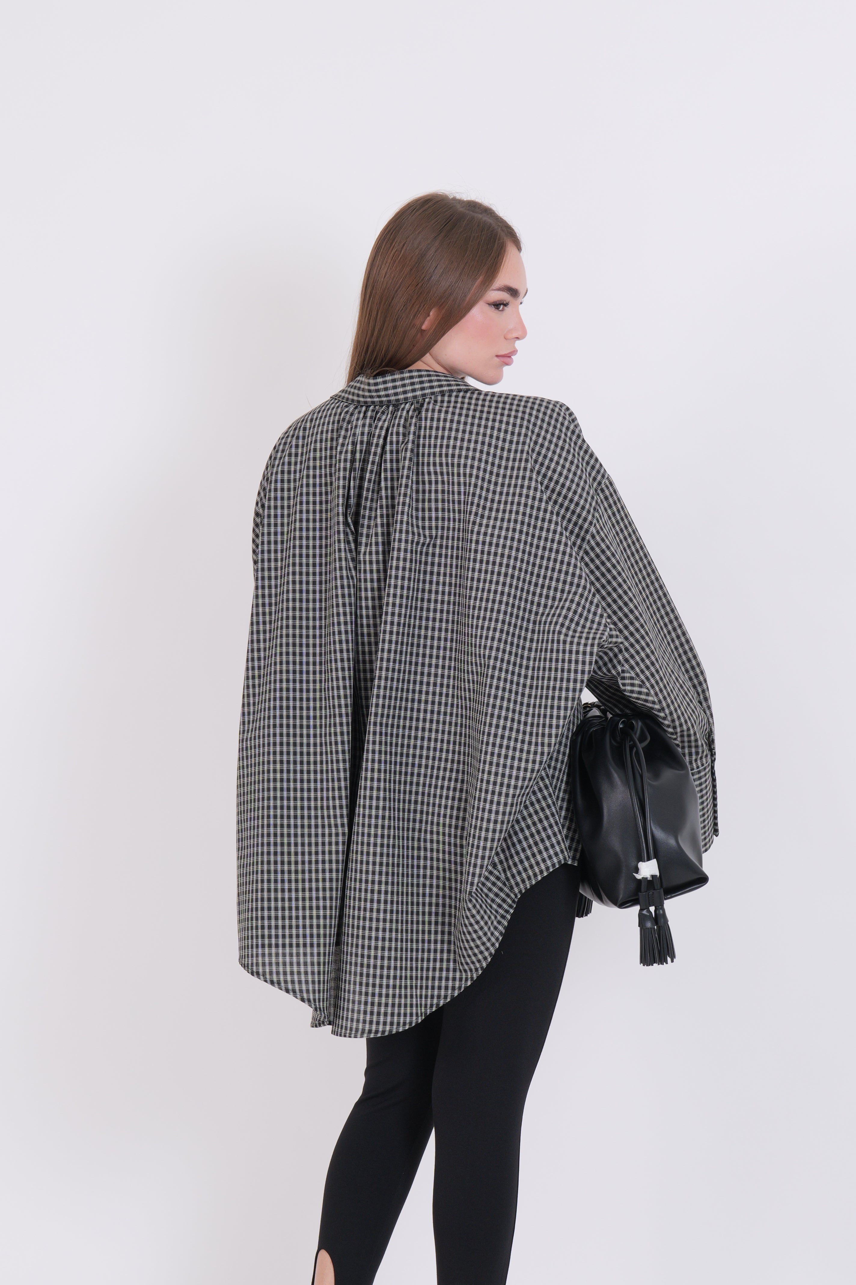 TWIN SET QUADRI NERO