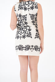 MINI GONNA PAREO BLACK E WHITE