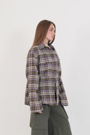 CAMICIA MAY MILITARE/VIOLA