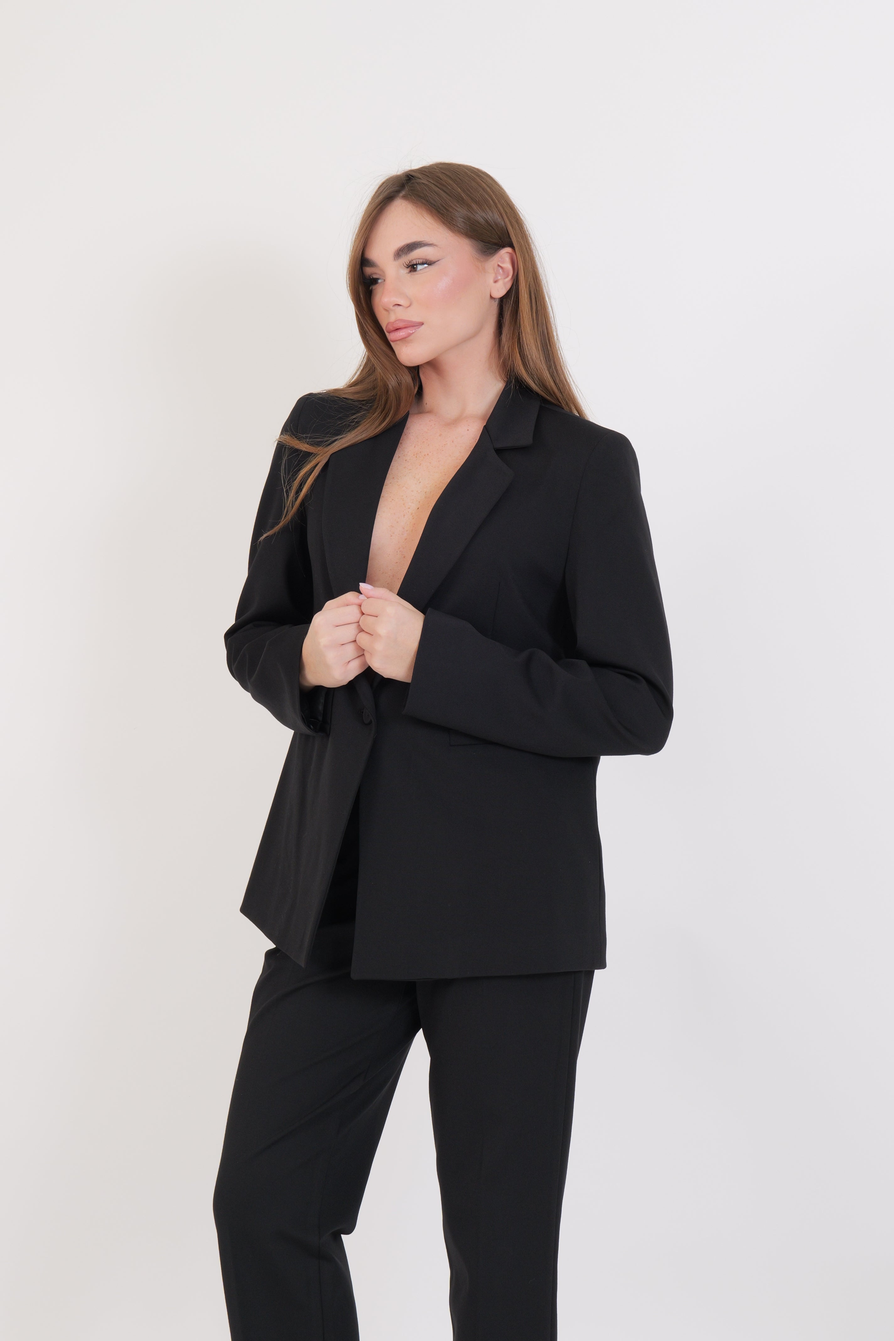 BLAZER MONOPETTO NERO