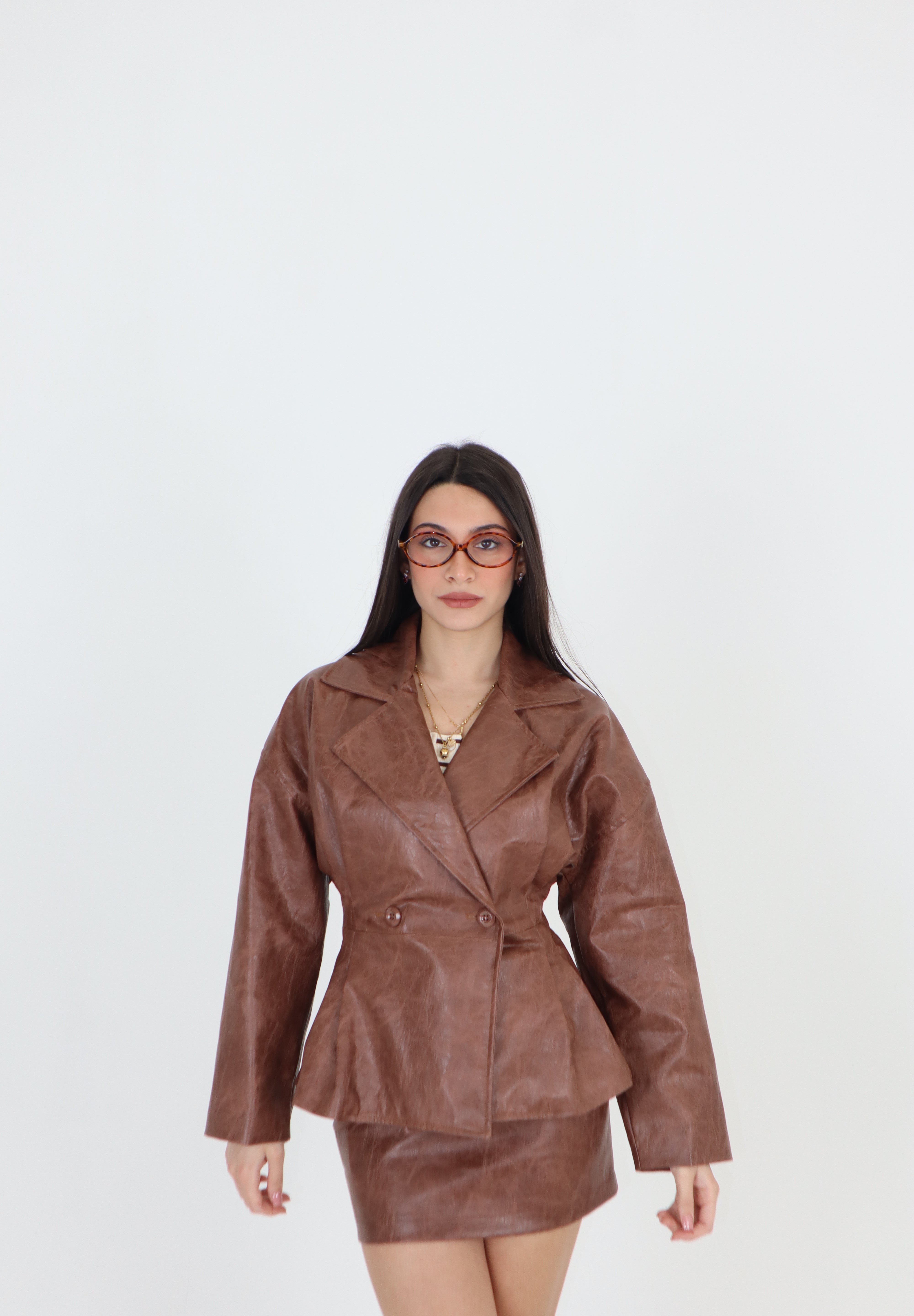 MINIGONNA ELE CROSTA TABACCO