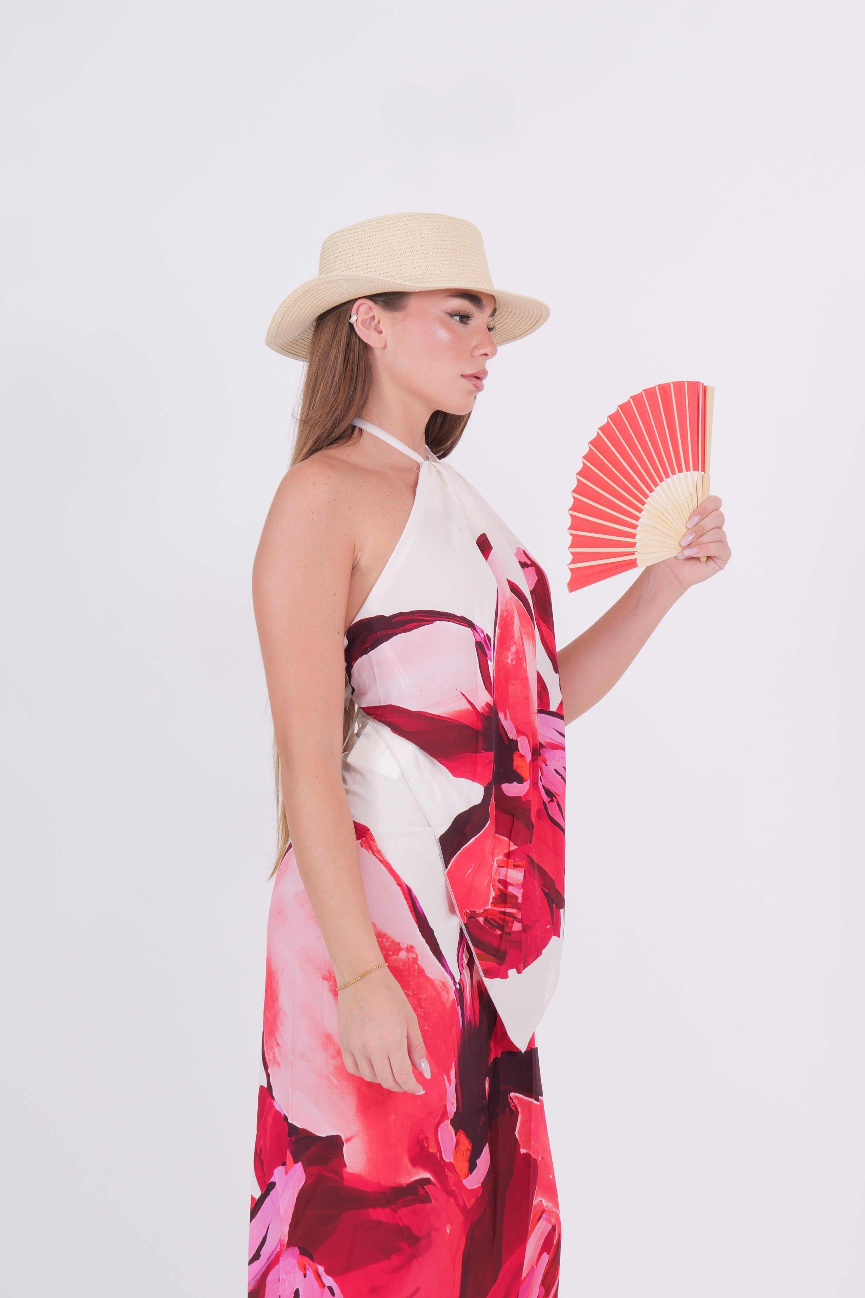 TOP FOULARD FUXIA
