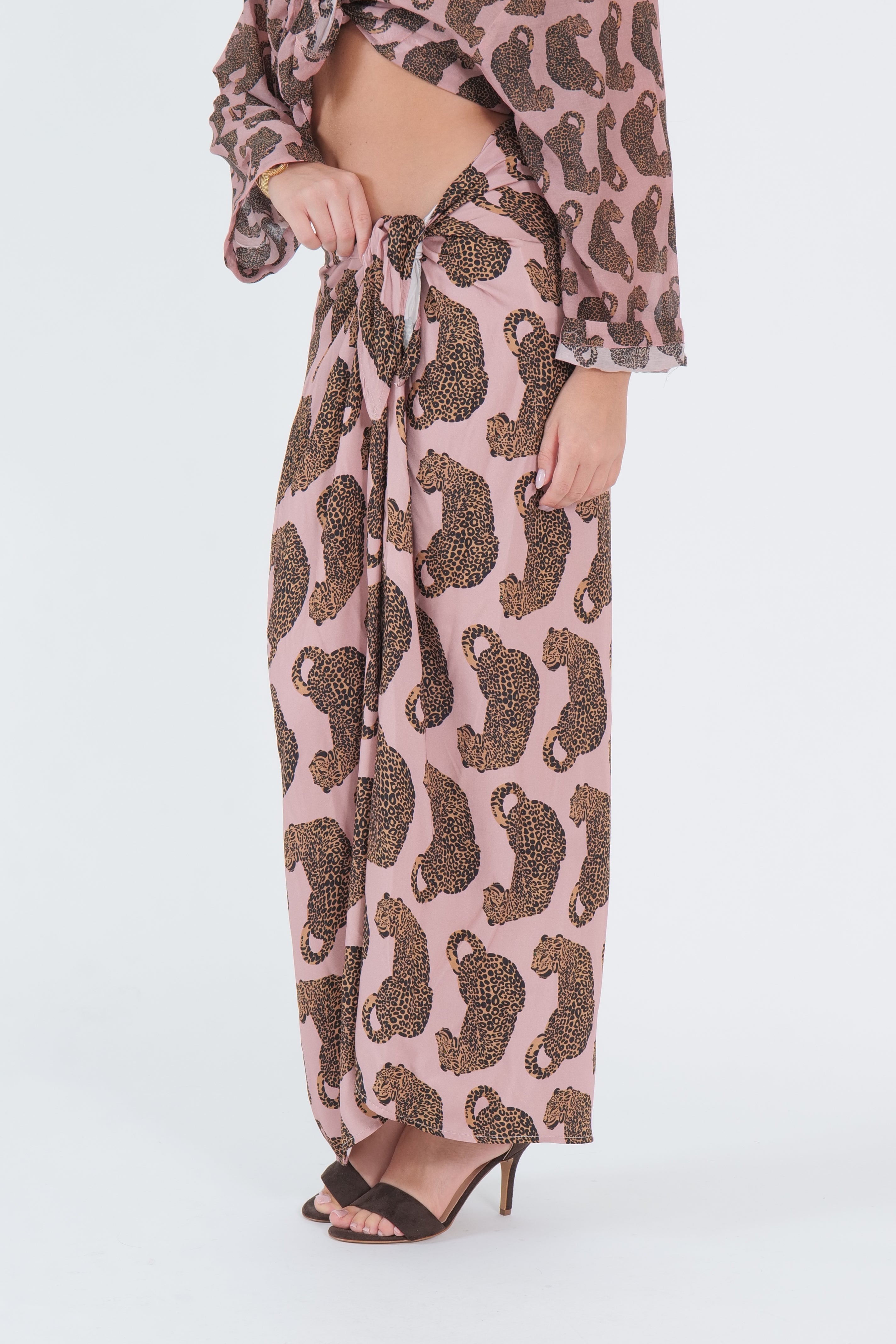 MAXI GONNA PAREO LEOPARD