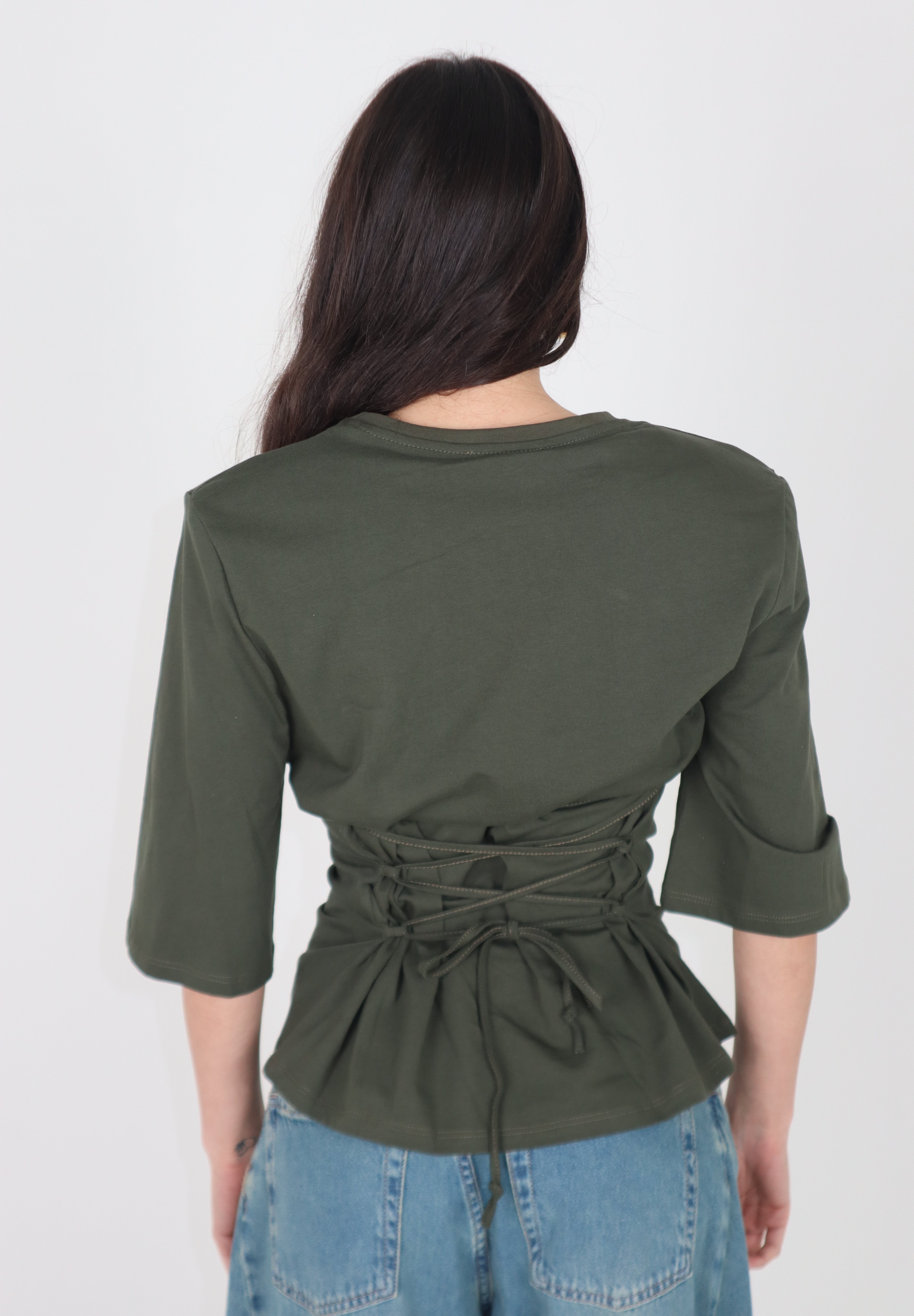 T-SHIRT CORSET GREEN