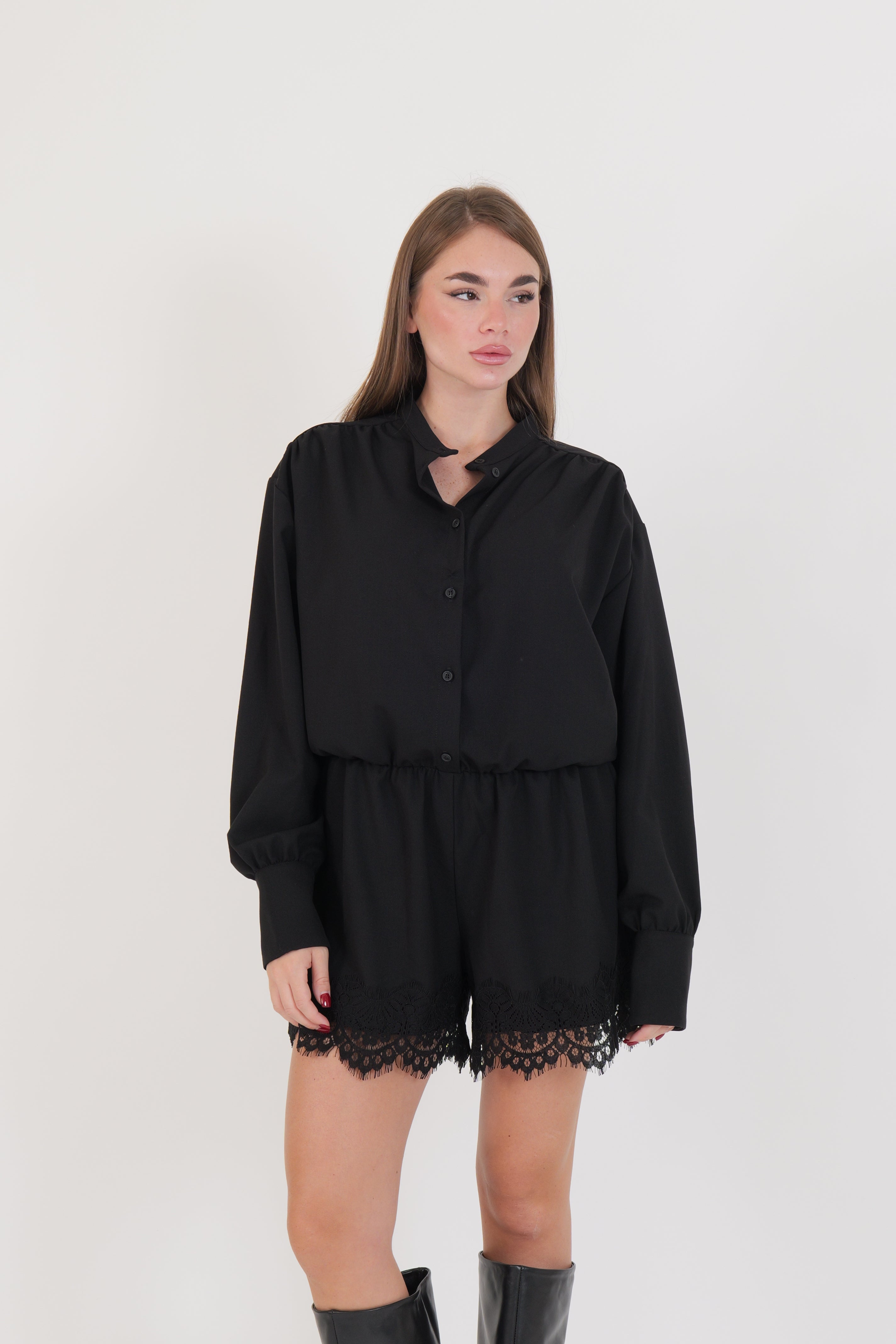 MINI JUMPSUITE PIZZO NERO