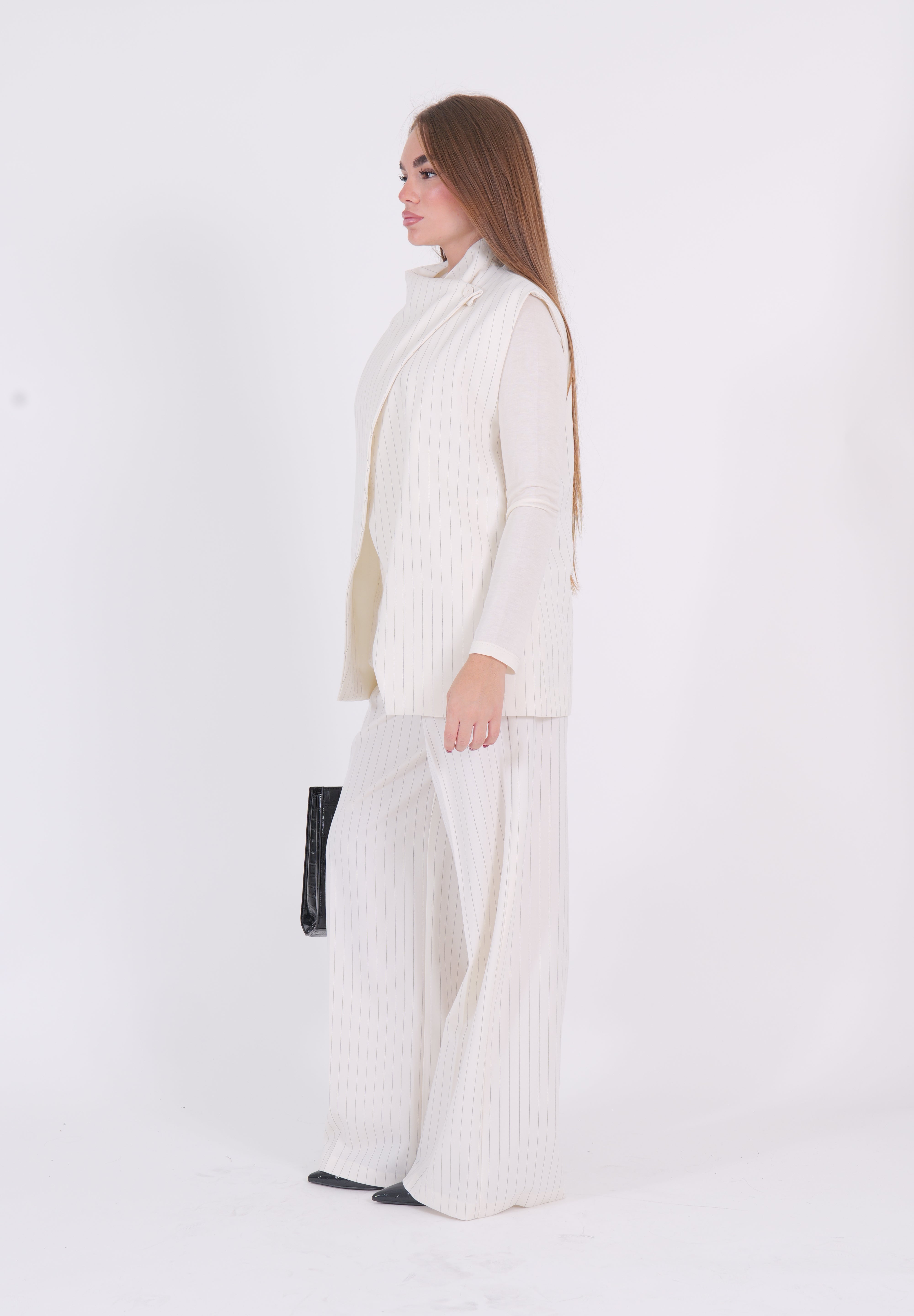 PANTALONE GESSATO DIXIE PANNA