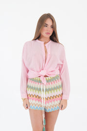 CAMICIA ROSA NODO
