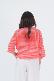 CAMICIA MUSSOLA ROSA/ROSSO