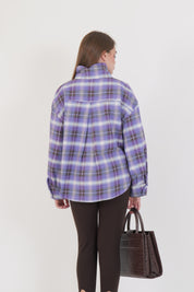 CAMICIA TARTAN VIOLA