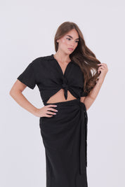 CAMICIA MEZZA MANICA NERA