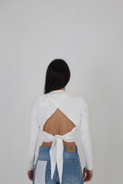 MAGLIA CROP ISA BIANCA