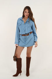 ABITO CAMICIA DENIM TENCEL