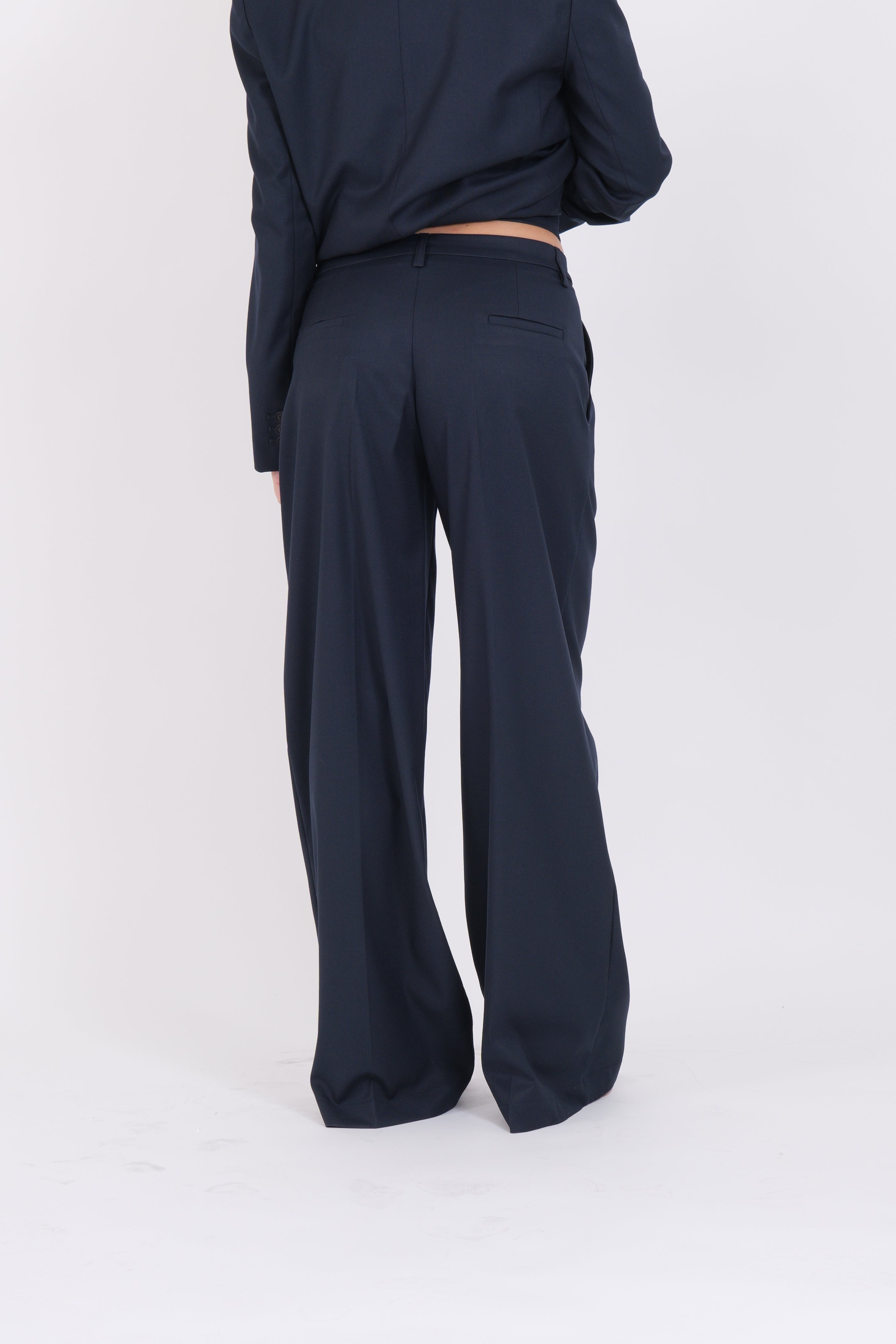 PANTALONE PINCES BLU