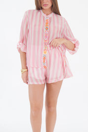 SHORTS FARFALLA PANNA/ROSA