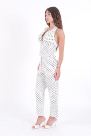 PANTALONI CAPRI POIS PANNA