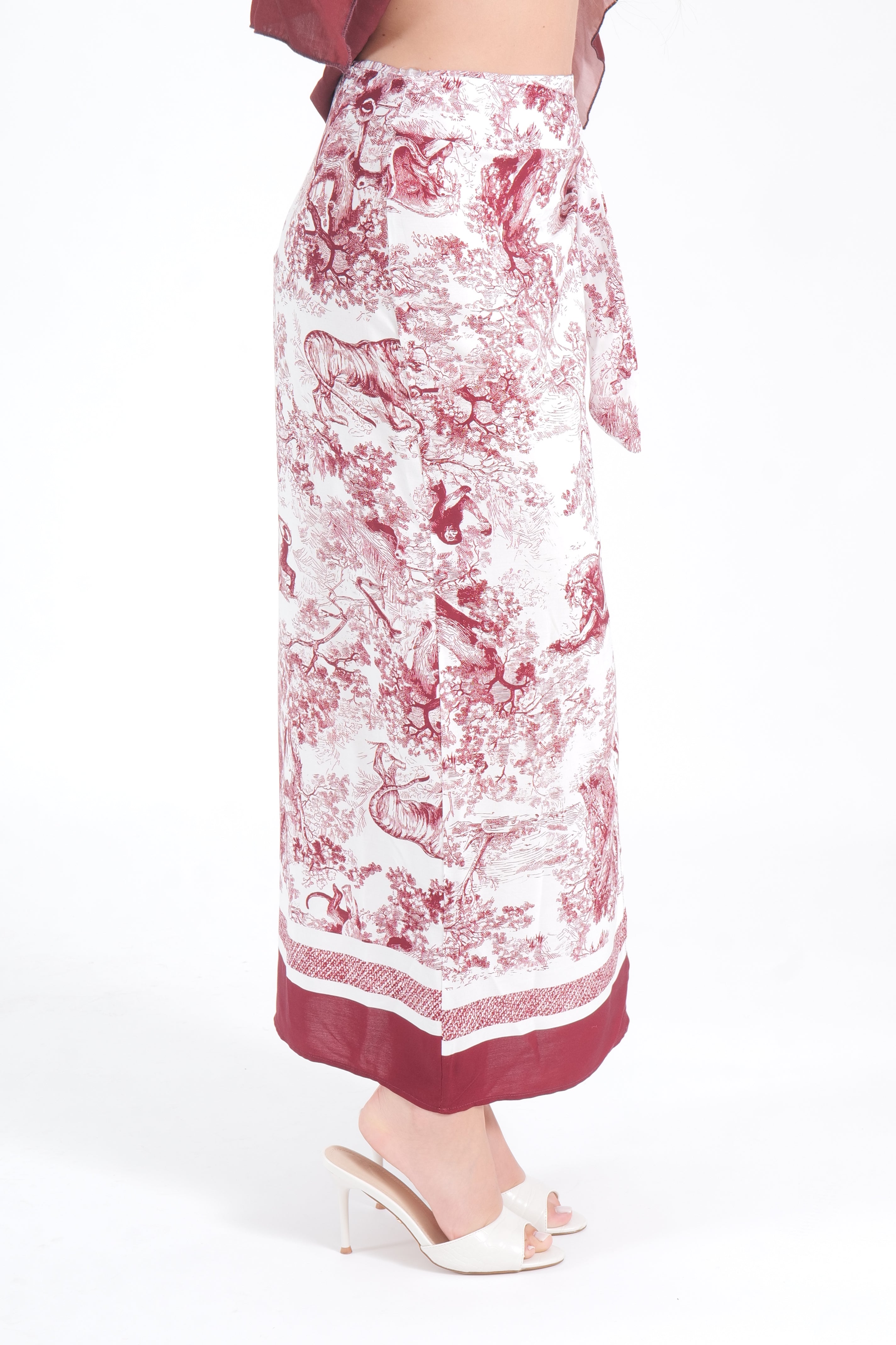 GONNA MIDI FOULARD TOILE INDIA