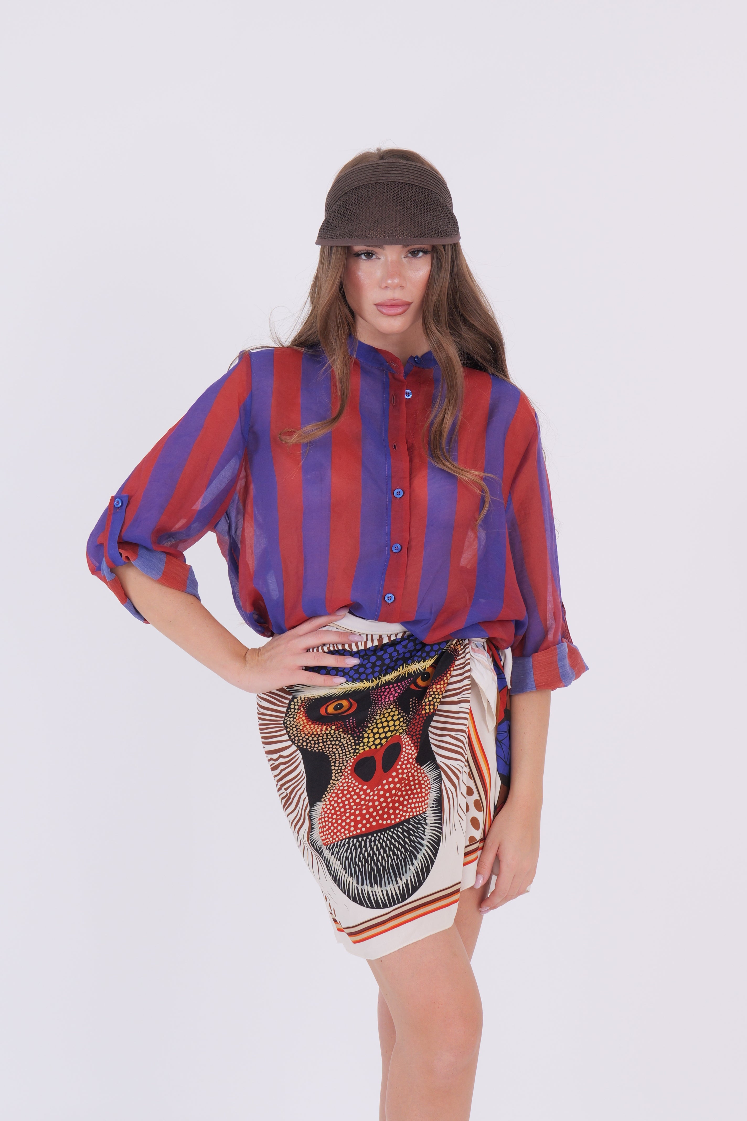 CAMICIA MUSSOLA INDIA/VIOLA