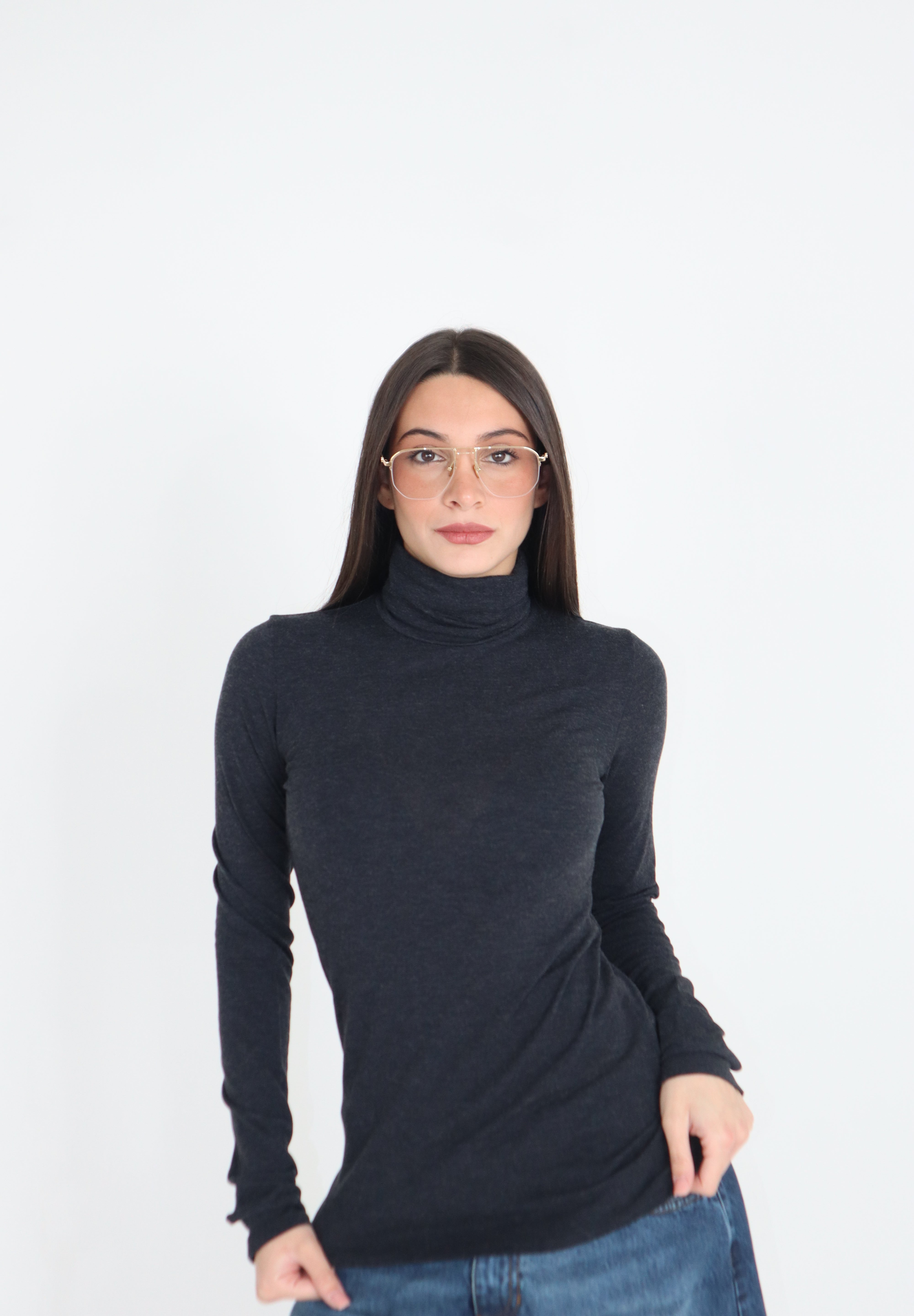 MAGLIA BASIC COLLO ALTO