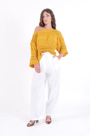 PANTALONE BIANCO LINEN