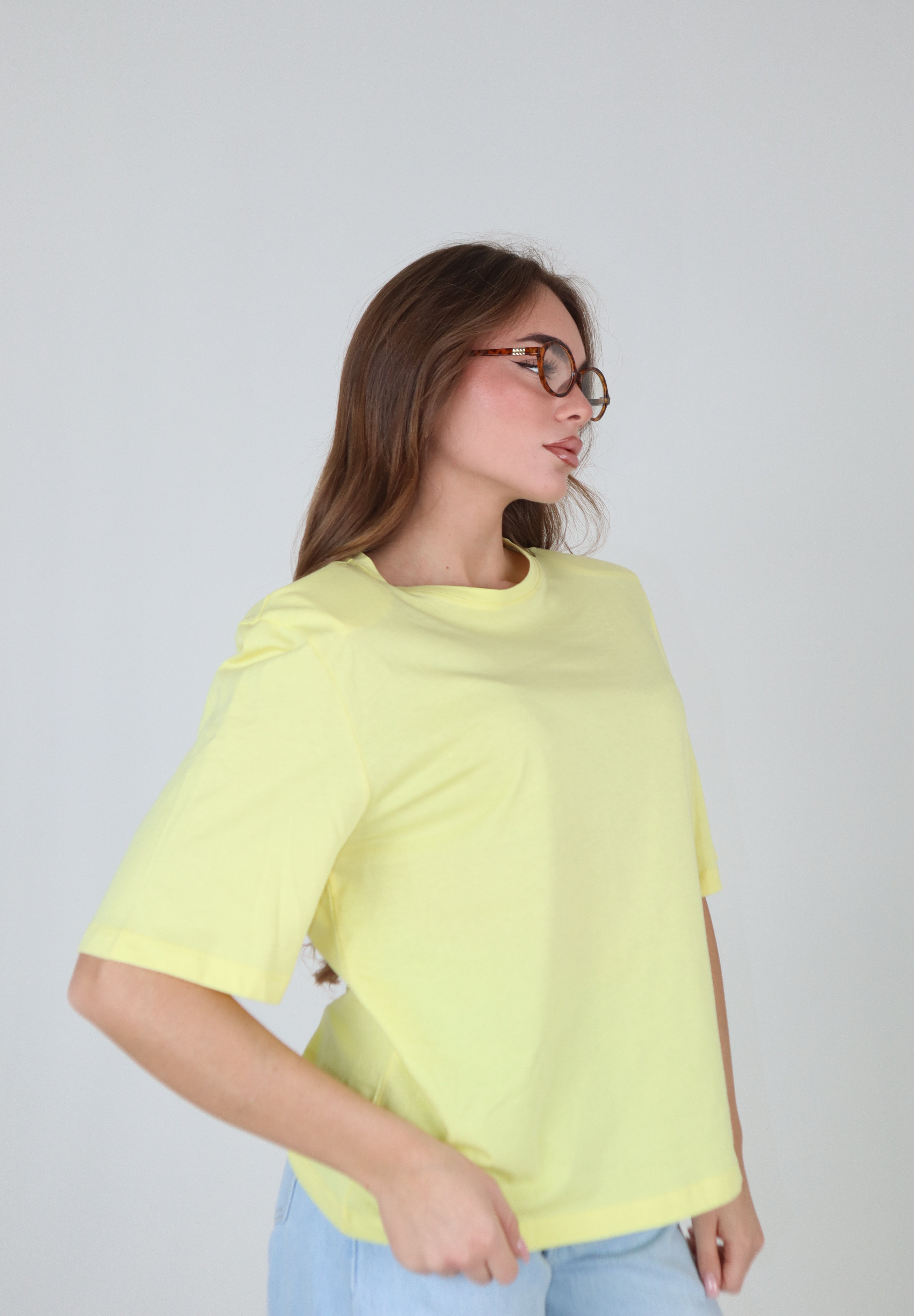 T-SHIRT SPALLINE COLORS GIALLO