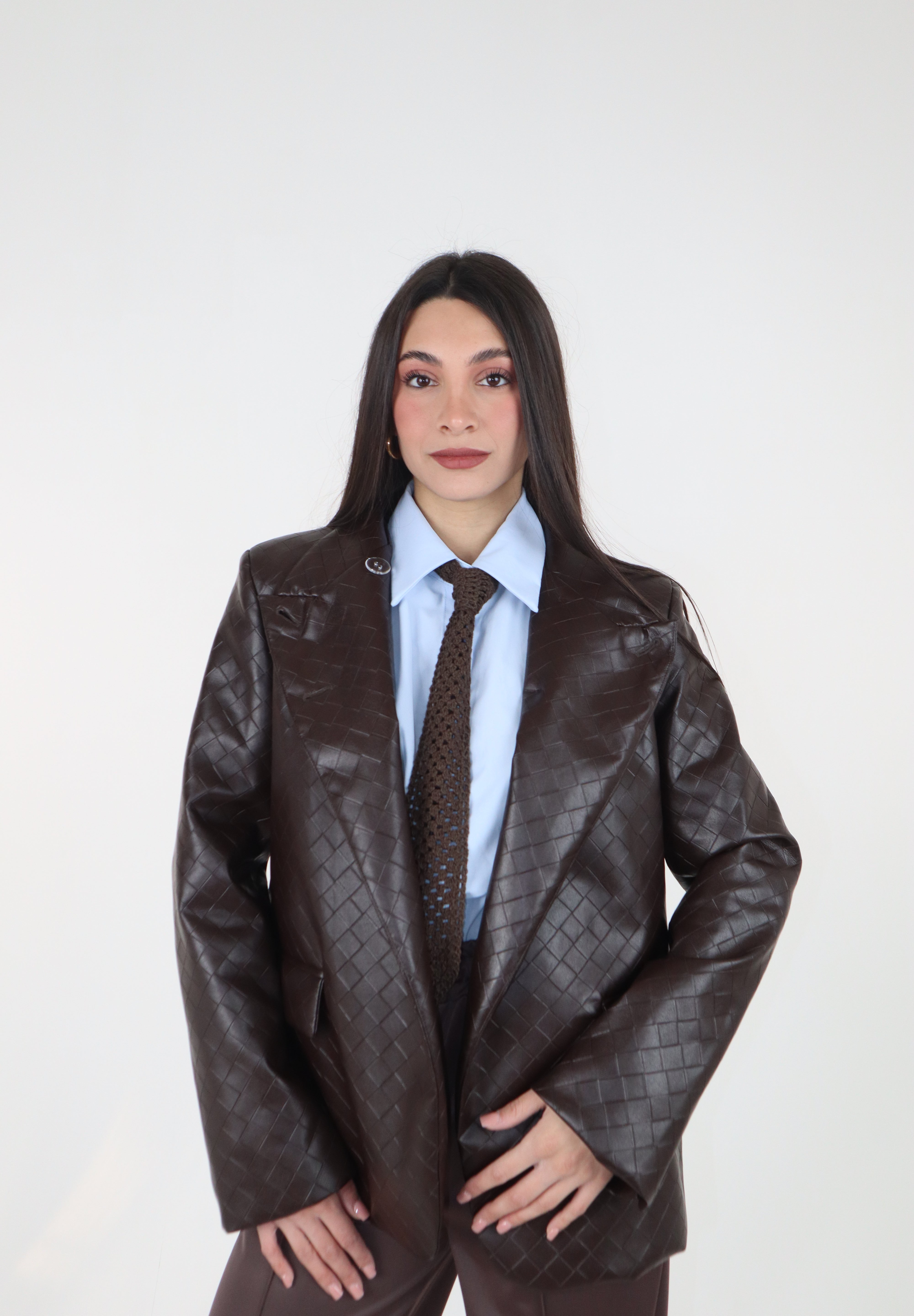 GIACCA LEATHER MORO