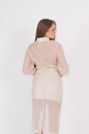 CAMICIA TRASPARENTE PANNA