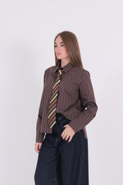 CAMICIA CON CRAVATTA MORO