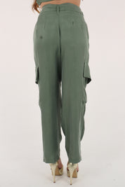 PANTALONI CUPRO MILITARE