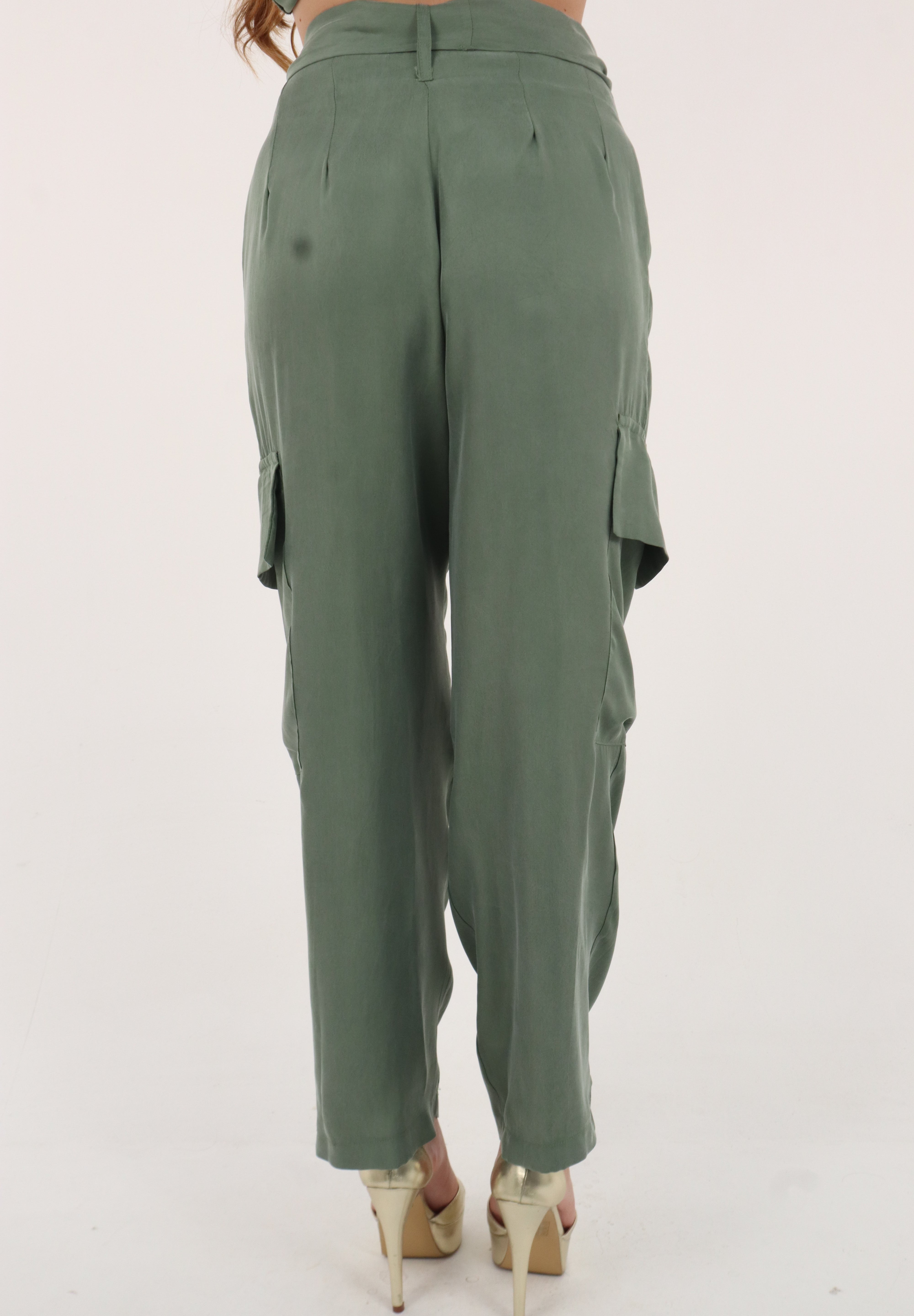 PANTALONI CUPRO MILITARE